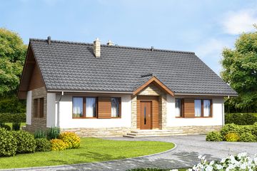  Projekt domu Daktyl 4 (WOF1053) - projekt domu parterowego - Zdjęcie 1