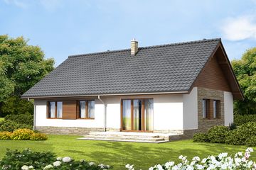  Projekt domu Daktyl 4 (WOF1053) - projekt domu parterowego - Zdjęcie 2