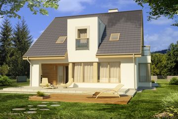  Projekt domu Azyl B 2-garaże (WRD2017) - projekt domu parterowego z poddaszem - Zdjęcie 2