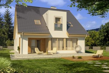  Projekt domu Azyl wersja B paliwo stałe (WRD2019) - projekt domu parterowego z poddaszem - Zdjęcie 1