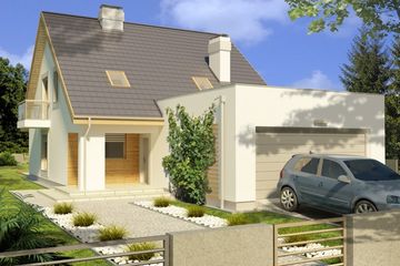  Projekt domu Azyl wersja B paliwo stałe (WRD2019) - projekt domu parterowego z poddaszem - Zdjęcie 2