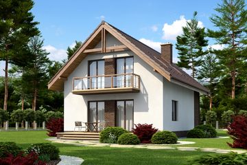  Projekt domu Avocado Termo (KRH1341) - projekt domu parterowego z poddaszem - Zdjęcie 2