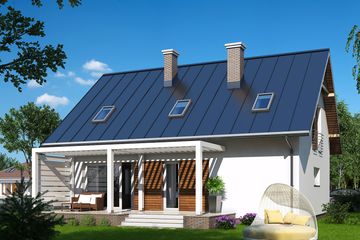  Projekt domu Malina (BSA2029) - projekt domu parterowego z poddaszem - Zdjęcie 2