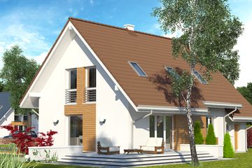  Projekt domu Azuryt 3 (BSA2020) - projekt domu parterowego z poddaszem - Zdjęcie 2