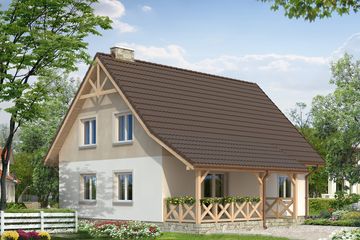 Projekt domu Kawka 5 NF40 (BSA1994) - projekt domu parterowego z poddaszem - Zdjęcie 2