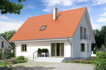  Projekt domu Goździk NF40 (BSA1992) - projekt domu parterowego z poddaszem - Zdjęcie 2