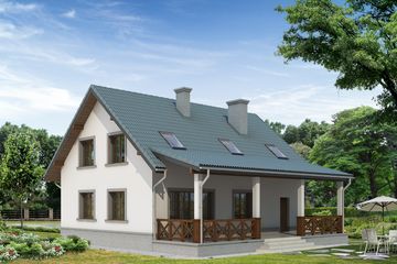  Projekt domu Arnika NF40 (BSA1983) - projekt domu parterowego z poddaszem - Zdjęcie 2