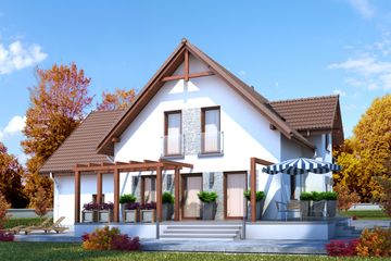  Projekt domu Halifax (SLN2242) - projekt domu parterowego z poddaszem - Zdjęcie 2