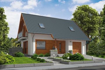  Projekt domu Katania 2 (SLN2243) - projekt domu parterowego z poddaszem - Zdjęcie 1
