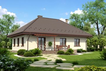  Projekt domu Ancona Termo (KRH1339) - projekt domu parterowego - Zdjęcie 2