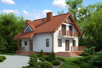 Projekt domu Bellino II Termo (KRH1342) - projekt domu parterowego z poddaszem - Zdjęcie 1
