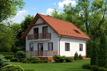  Projekt domu Bellino II Termo (KRH1342) - projekt domu parterowego z poddaszem - Zdjęcie 2
