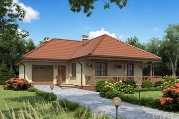  Projekt domu Favara Termo (KRH1344) - projekt domu parterowego - Zdjęcie 1