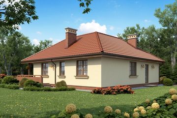  Projekt domu Favara Termo (KRH1344) - projekt domu parterowego - Zdjęcie 2