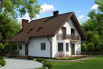  Projekt domu Moncalvo Termo (KRH1345) - projekt domu parterowego z poddaszem - Zdjęcie 1