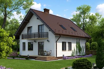  Projekt domu Moncalvo Termo (KRH1345) - projekt domu parterowego z poddaszem - Zdjęcie 2