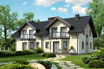  Projekt domu Trivento Termo (KRH1348) - projekt domu parterowego z poddaszem - Zdjęcie 2