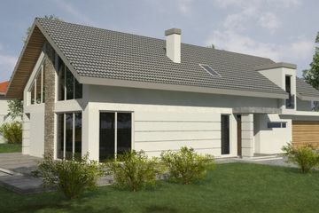  Projekt domu DN 009 (WAM1093) - projekt domu parterowego z poddaszem - Zdjęcie 2