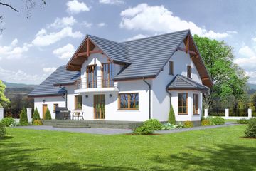  Projekt domu Mirów 6 (KRP1593) - projekt domu parterowego z poddaszem - Zdjęcie 2