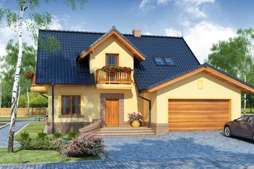  Projekt domu Wera 2 PS (WRW1211) - projekt domu parterowego z poddaszem - Zdjęcie 1