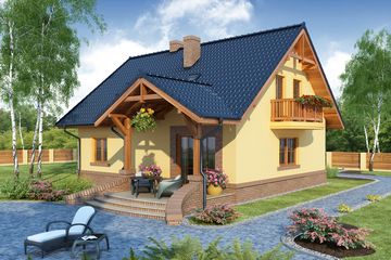  Projekt domu Wera 2 PS (WRW1211) - projekt domu parterowego z poddaszem - Zdjęcie 2
