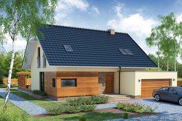  Projekt domu Bruno 2 PS (WRW1213) - projekt domu parterowego z poddaszem - Zdjęcie 1