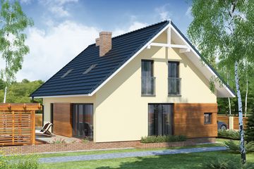  Projekt domu Bruno 2 PS (WRW1213) - projekt domu parterowego z poddaszem - Zdjęcie 2