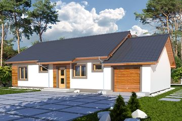  Projekt domu Nina 2 nova wersja C - paliwo stałe (WRD2033) - projekt domu parterowego - Zdjęcie 1