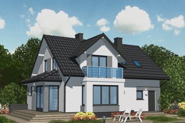  Projekt domu APS 230 (LUA1272) - projekt domu parterowego z poddaszem - Zdjęcie 2