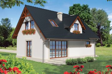  Projekt domu Magnolia G1 (WRC2448) - projekt domu parterowego z poddaszem - Zdjęcie 2