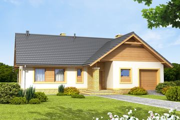  Projekt domu Sezam 4 (WOF1054) - projekt domu parterowego - Zdjęcie 1