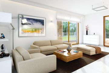  Projekt domu E-128 (WAX1029) - projekt domu parterowego z poddaszem - Zdjęcie 3