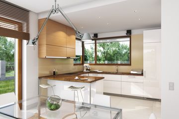  Projekt domu E-128 (WAX1029) - projekt domu parterowego z poddaszem - Zdjęcie 6