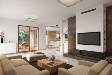  Projekt domu E-128 (WAX1029) - projekt domu parterowego z poddaszem - Zdjęcie 7