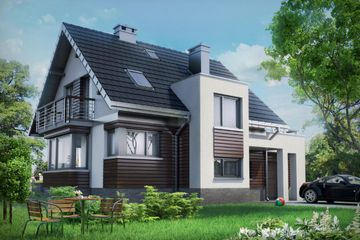  Projekt domu Mirona (1457) (KRD2574) - projekt domu parterowego z poddaszem - Zdjęcie 1