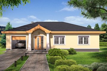  Projekt domu Laura A garaż (WRD2042) - projekt domu parterowego - Zdjęcie 1