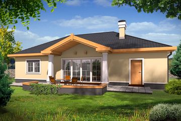  Projekt domu Laura A garaż (WRD2042) - projekt domu parterowego - Zdjęcie 2