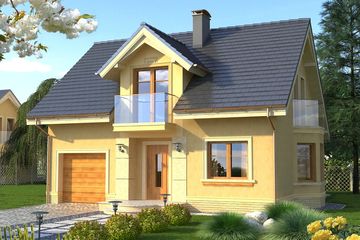  Projekt domu Sekret (WRN1194) - projekt domu parterowego z poddaszem - Zdjęcie 1