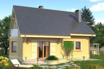  Projekt domu Sekret (WRN1194) - projekt domu parterowego z poddaszem - Zdjęcie 2