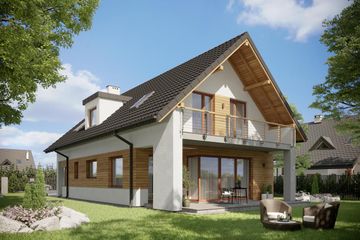  Projekt domu Lorena (1445) (KRD2572) - projekt domu parterowego z poddaszem - Zdjęcie 3