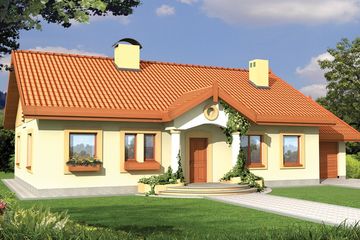  Projekt domu Sielanka 100 1a1g (WRD2049) - projekt domu parterowego z poddaszem - Zdjęcie 1