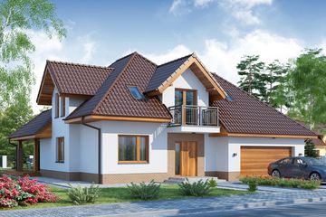  Projekt domu Celina 2 PS (WRW1216) - projekt domu parterowego z poddaszem - Zdjęcie 1