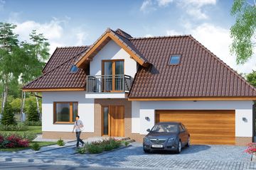  Projekt domu Celina 2 PS (WRW1216) - projekt domu parterowego z poddaszem - Zdjęcie 2