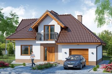  Projekt domu Celina (WRW1217) - projekt domu parterowego z poddaszem - Zdjęcie 1