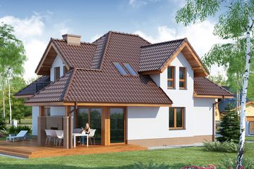  Projekt domu Celina (WRW1217) - projekt domu parterowego z poddaszem - Zdjęcie 2