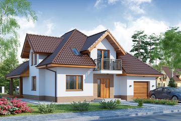  Projekt domu Celina (WRW1217) - projekt domu parterowego z poddaszem - Zdjęcie 3