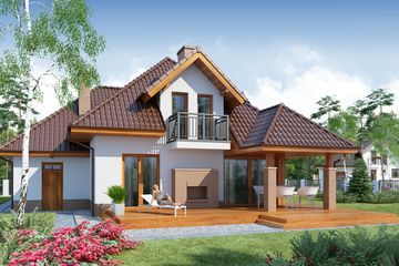  Projekt domu Celina (WRW1217) - projekt domu parterowego z poddaszem - Zdjęcie 4