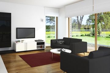  Projekt domu E-107 (WAX1009) - projekt domu parterowego z poddaszem - Zdjęcie 3