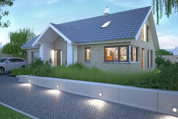  Projekt domu Modena DCP303 (WOB1549) - projekt domu parterowego z poddaszem - Zdjęcie 3