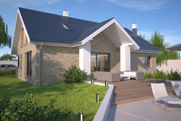  Projekt domu Modena DCP303 (WOB1549) - projekt domu parterowego z poddaszem - Zdjęcie 4